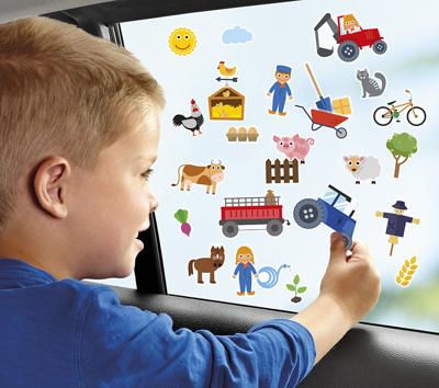 Totum raamstickers boerderij