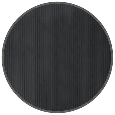 Vloerkleed rond 100 cm bamboe grijs - thumbnail