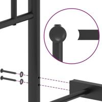 Bedframe met voetbord zonder matras metaal zwart 180x200 cm - thumbnail