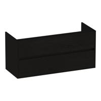 Brauer Adore - Onderkast - 120 cm - met 2 Softclose Lades Greeploos en 1 Sifon Uitsparing - Timber Black - thumbnail
