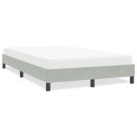 Bedframe zonder matras 120x210 cm fluweel lichtgrijs - thumbnail