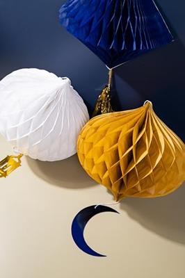 Honeycomb Set Ramadan Goud/Blauw/Wit (3st) - thumbnail