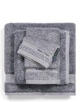 Marc O'Polo Marc O'Polo Melange Gastendoek Marine/Silver 30x50 - thumbnail