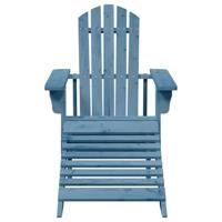 Stoel Adirondack met voetenbank massief vurenhout blauw - thumbnail