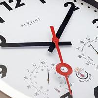 NeXtime NE-4307AR Buitenweerstationklok 35CM Aluminium-Wit Clematis - thumbnail