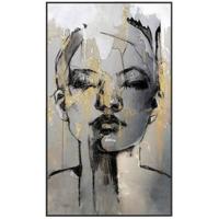 Schilderij vrouw met goud - 118x70 cm - thumbnail