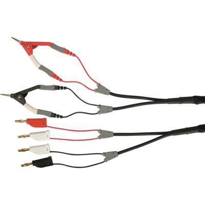 Schützinger Meetsnoer Stekker 4 mm Kelvin-klem 70.00 cm Zwart, Rood, Wit 1 stuk(s)