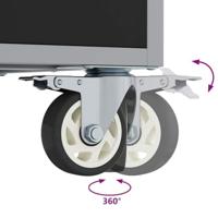 VidaXL Werkbank met plank met wiel zwart en grijs 75 x 45 x 85 cm - thumbnail