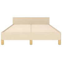 Bedframe zonder matras 120x200 cm stof crèmekleurig - thumbnail