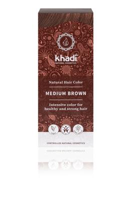 Khadi Haarkleur medium brown 100 Gram
