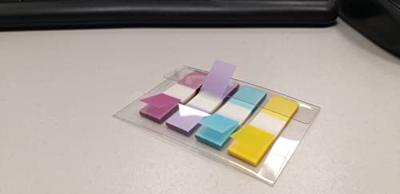 OFFICE products index, ft 12 x 43 mm, geassorteerde pastelkleuren, ophangzakje van 4 x 35 tabs