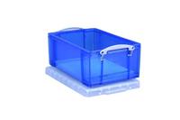 Really Useful Box opbergdoos 9 liter, transparant blauw - thumbnail