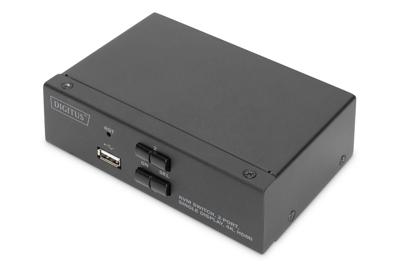 Digitus DS-12870 KVM-switch 2 + 1 poorten HDMI Afstandsbediening, Toetsenbord 3840 x 2160 Pixel Digitus DS-12870 KVM-switch 2 + 1 poorten HDMI Afstandsbediening, Toetsenbord 3840 x 2160 Pixel