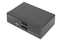 Digitus DS-12870 KVM-switch 2 + 1 poorten HDMI Afstandsbediening, Toetsenbord 3840 x 2160 Pixel - thumbnail