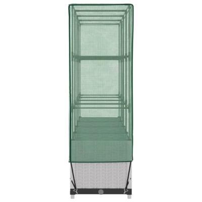 Plantenbak verhoogd met kashoes 160x40x138 cm rattanlook