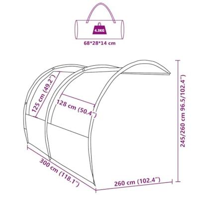 VidaXL Waterbestendige tarp boog met dak VidaXL Waterbestendige tarp boog met dak