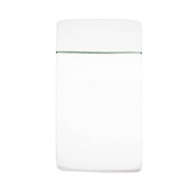 Briljant Baby ledikantlaken geweven stone green uni + bies band Briljant Baby ledikantlaken geweven stone green uni + bies band