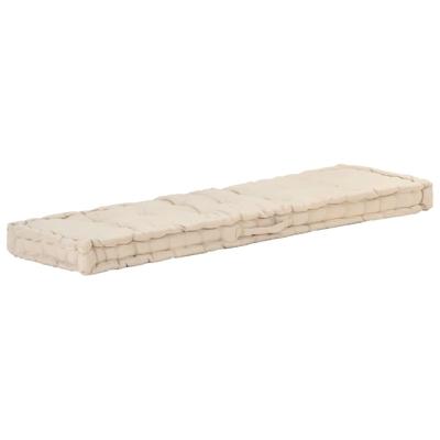 Palletvloerkussen 120x40x7 cm katoen beige Palletvloerkussen 120x40x7 cm katoen beige