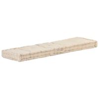 Palletvloerkussen 120x40x7 cm katoen beige - thumbnail
