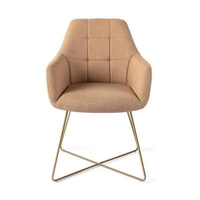 Jesper Home Eetkamerstoel 'Noto' Cross Gold, kleur Toasted Toffee