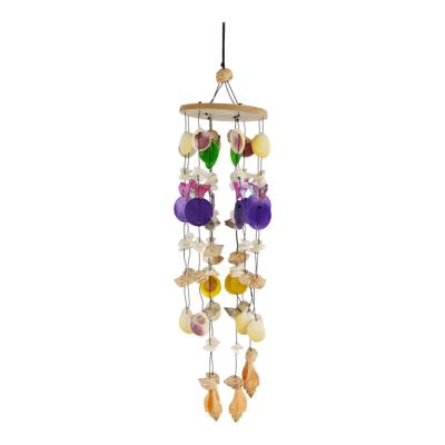 Windmobiel met Kleurrijke Schelpen (ca. 74 x 12 cm)