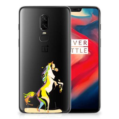 OnePlus 6 Telefoonhoesje met Naam Horse Color OnePlus 6 Telefoonhoesje met Naam Horse Color