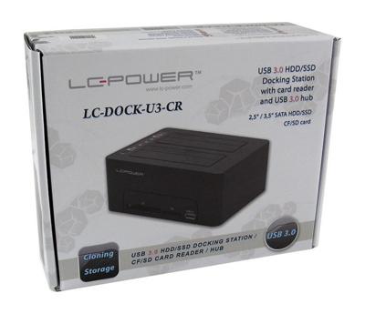 LC-Power LC-DOCK-U3-CR basisstation voor opslagstations USB 3.0 Type-A Zwart LC-Power LC-DOCK-U3-CR basisstation voor opslagstations USB 3.0 Type-A Zwart