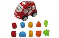Vormauto educatief spel rood - thumbnail