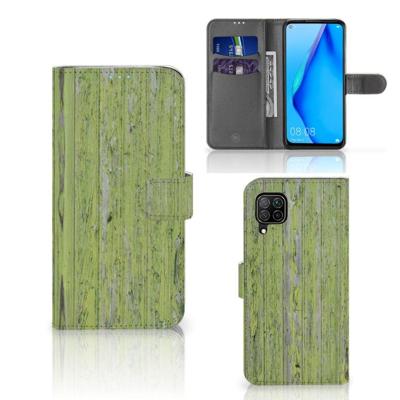 Huawei P40 Lite | Book Style Case | Green Wood