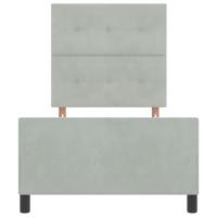 Bedframe met hoofdeinde Lichtgrijs 80 x 200 cm Fluweel - thumbnail