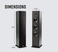 Polk Audio T50 Luidspreker, Zuilluidspreker voor Home Cinema en Muziek, Speaker met 20-150 Watt, Universele Poolklemmen, Ondersteunt Dolby, Staande Speaker, 30 kHz, Diepe Bas, Zwart - thumbnail