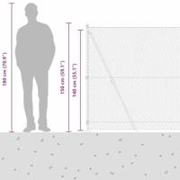 VidaXL Afrasteringspaal zilver 25 x 1,4 m (25 mm gaas) staal - thumbnail