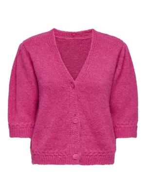 Only Onlstarla Ss V-neck Cardiga Cc Knt Vest 4987205 Pink Yarrow Melange/dtm But