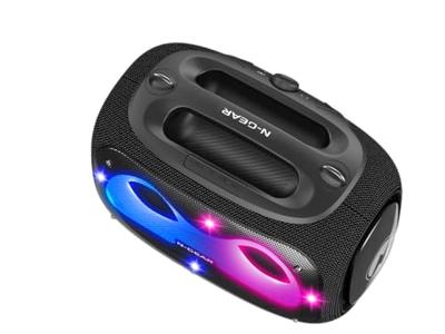 N-GEAR NRG600 - Bluetooth Speaker - Partybox met Verlichting + 2 Microfoons - IPX5 Waterdicht - Zwart
