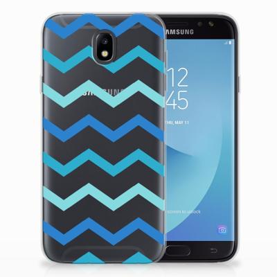Samsung Galaxy J7 2017 | J7 Pro | TPU bumper | Zigzag Blauw
