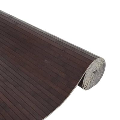 Vloerkleed rechthoekig 80x200 cm bamboe donkerbruin