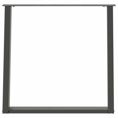 Eettafelpoten 2 st U-vormig 70x(72-73) cm staal antraciet