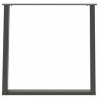 Eettafelpoten 2 st U-vormig 70x(72-73) cm staal antraciet - thumbnail