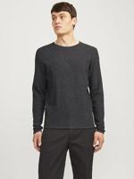 Jack - Jones Jjecooper Knit Crew Neck Noos Trui Dark Grey Melange - thumbnail