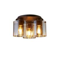 Searchlight Plafondlamp 3-lichtsSweden mocha bruin - 88911-3MO - thumbnail