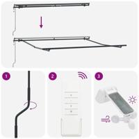 VidaXL Inklapbaar zonnescherm groen en geel 350 x 250 cm - thumbnail