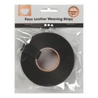 Creativ Company Vlechtstroken, b: 15 mm, dikte 0,55 mm, zwart, 9.50 m/ 1 rol - thumbnail