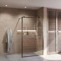 Inloopdouche AQS Frame 80 cm Gunmetal Aquasplash - thumbnail