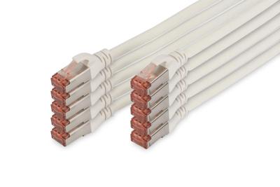 Digitus DK-1644-050-WH-10 RJ45 Netwerkkabel, patchkabel CAT 6 S/FTP 5.00 m Wit Folie afscherming, Afscherming totaal, Afgeschermd, Halogeenvrij, Simplex, Digitus DK-1644-050-WH-10 RJ45 Netwerkkabel, patchkabel CAT 6 S/FTP 5.00 m Wit Folie afscherming, Afscherming totaal, Afgeschermd, Halogeenvrij, Simplex,