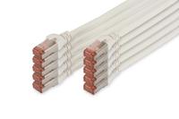 Digitus DK-1644-050-WH-10 RJ45 Netwerkkabel, patchkabel CAT 6 S/FTP 5.00 m Wit Folie afscherming, Afscherming totaal, Afgeschermd, Halogeenvrij, Simplex, - thumbnail