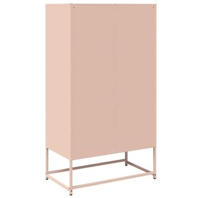 Hoge kast 68x39x123 cm staal roze