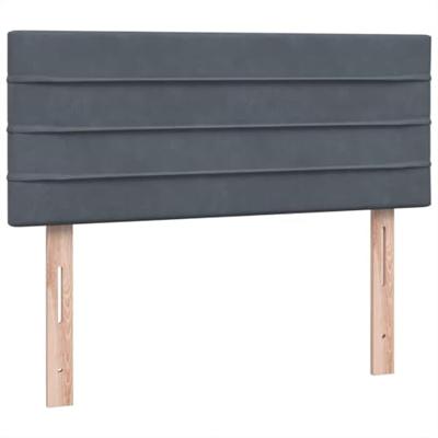 Boxspring met matras en LED fluweel donkergrijs 120x220 cm