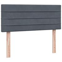 Boxspring met matras en LED fluweel donkergrijs 120x220 cm - thumbnail