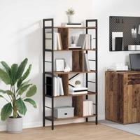 Boekenkast Oud Hout 75 x 30 x 156 cm Bewerkt hout - thumbnail