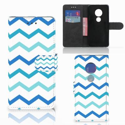 Motorola Moto G7 Play | Telefoon Hoesje | Zigzag Blauw